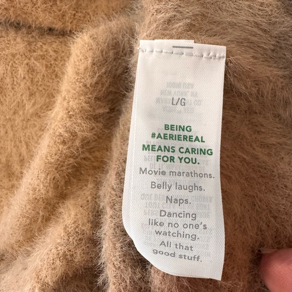 Aerie Soft Tan Oversized Crew Neck Sweater - Picture 11 of 11